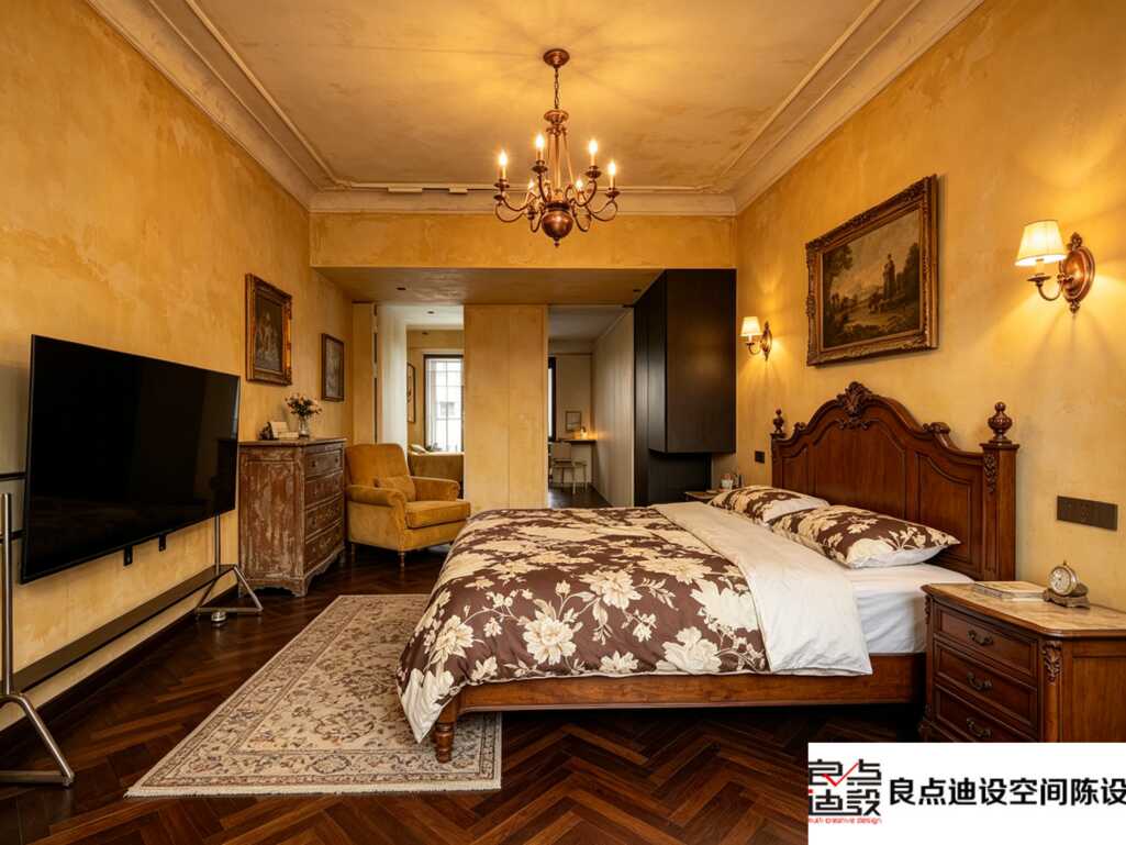 一居室装修设计|复古风小户型软装设计，小空间也有大氛围感✨